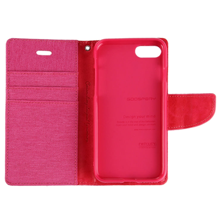 GOOSPERY CANVAS DIARY for  iPhone 8 & 7  Canvas Texture Horizontal Flip Leather Case with Card Slots & Wallet & Holder