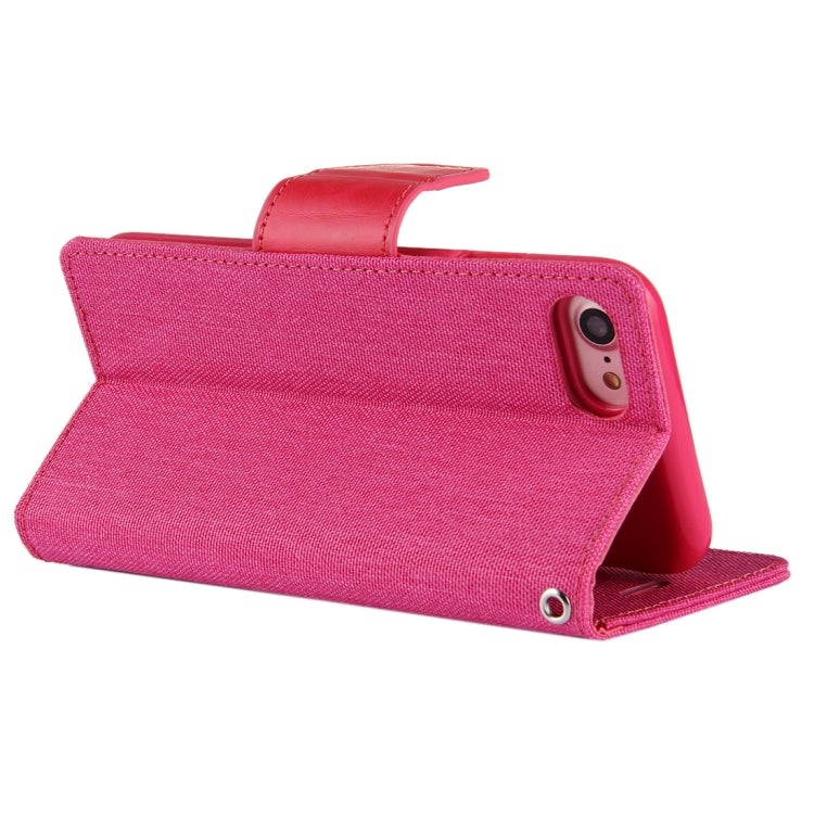 GOOSPERY CANVAS DIARY for  iPhone 8 & 7  Canvas Texture Horizontal Flip Leather Case with Card Slots & Wallet & Holder