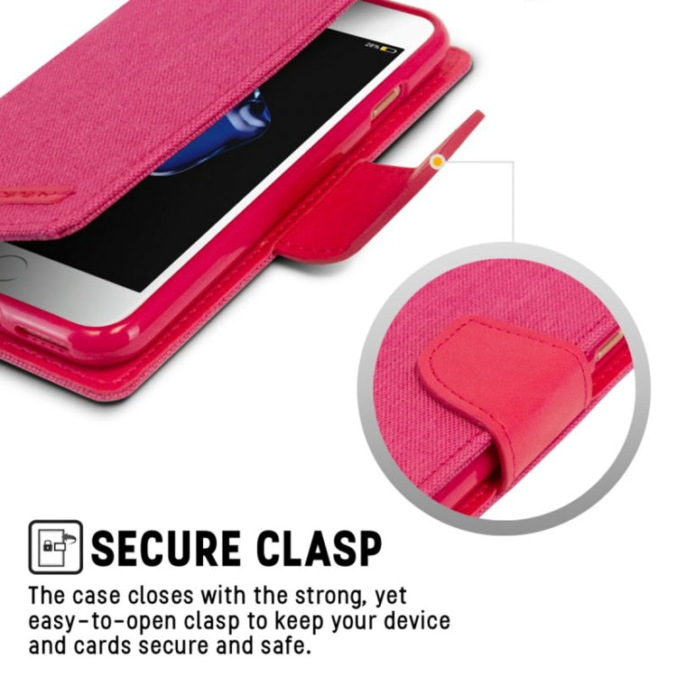 GOOSPERY CANVAS DIARY for  iPhone 8 & 7  Canvas Texture Horizontal Flip Leather Case with Card Slots & Wallet & Holder