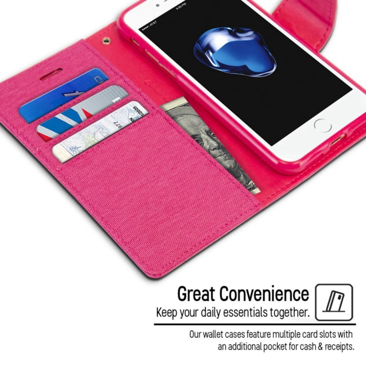 GOOSPERY CANVAS DIARY for  iPhone 8 & 7  Canvas Texture Horizontal Flip Leather Case with Card Slots & Wallet & Holder