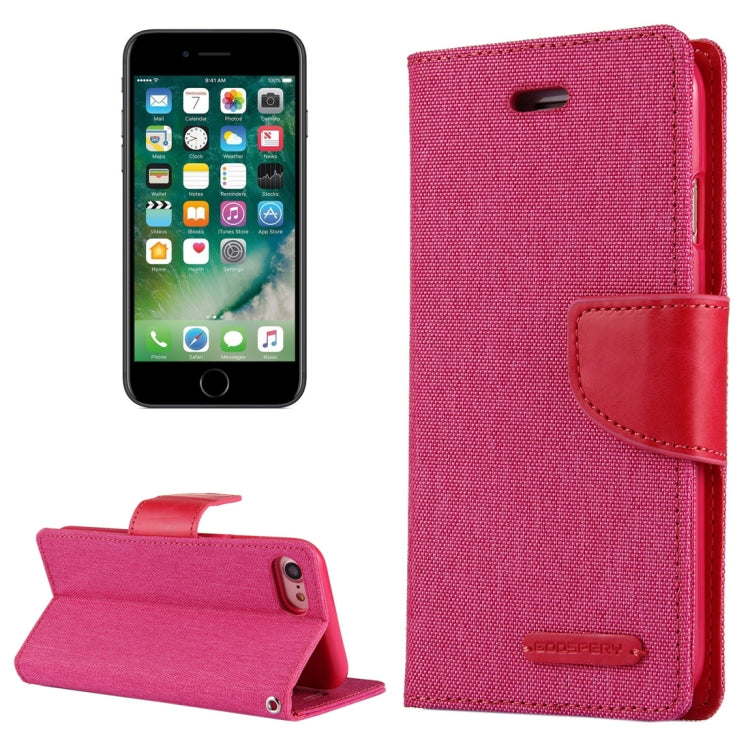 GOOSPERY CANVAS DIARY for  iPhone 8 & 7  Canvas Texture Horizontal Flip Leather Case with Card Slots & Wallet & Holder