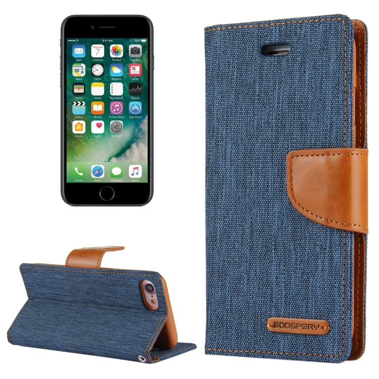 GOOSPERY CANVAS DIARY for  iPhone 8 & 7  Canvas Texture Horizontal Flip Leather Case with Card Slots & Wallet & Holder