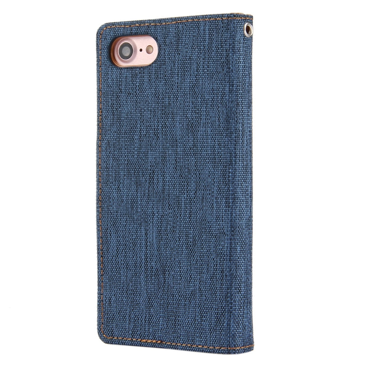 GOOSPERY CANVAS DIARY for  iPhone 8 & 7  Canvas Texture Horizontal Flip Leather Case with Card Slots & Wallet & Holder