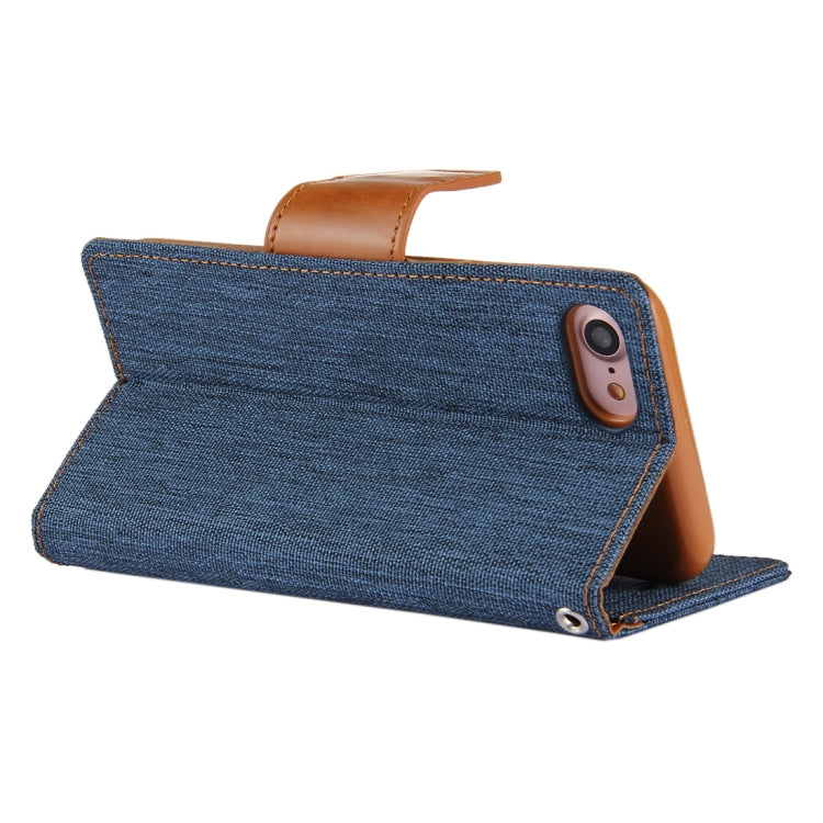 GOOSPERY CANVAS DIARY for  iPhone 8 & 7  Canvas Texture Horizontal Flip Leather Case with Card Slots & Wallet & Holder