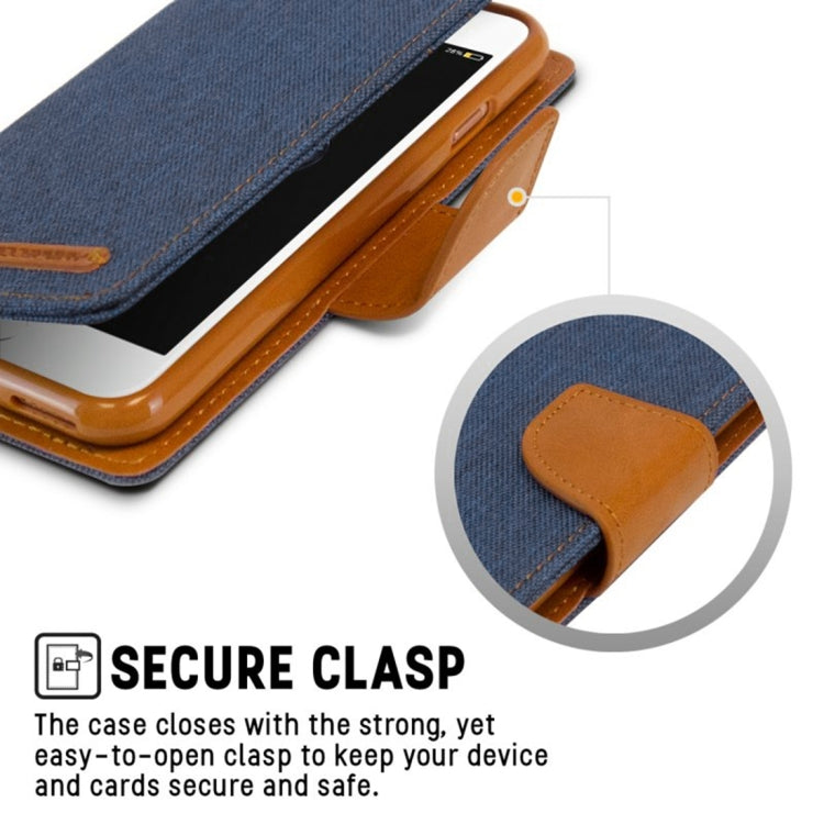 GOOSPERY CANVAS DIARY for  iPhone 8 & 7  Canvas Texture Horizontal Flip Leather Case with Card Slots & Wallet & Holder