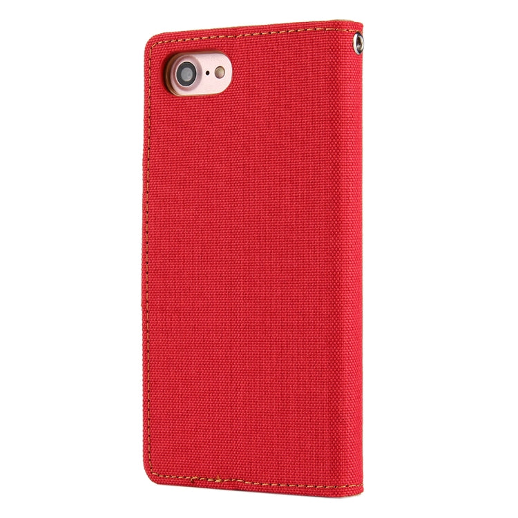 GOOSPERY CANVAS DIARY for  iPhone 8 & 7  Canvas Texture Horizontal Flip Leather Case with Card Slots & Wallet & Holder