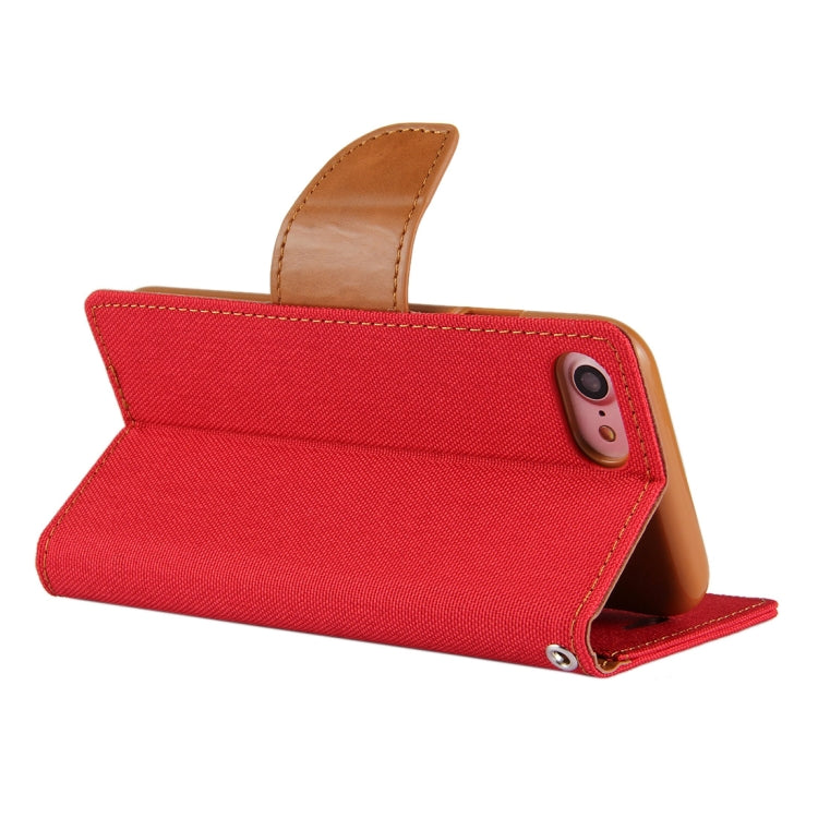 GOOSPERY CANVAS DIARY for  iPhone 8 & 7  Canvas Texture Horizontal Flip Leather Case with Card Slots & Wallet & Holder