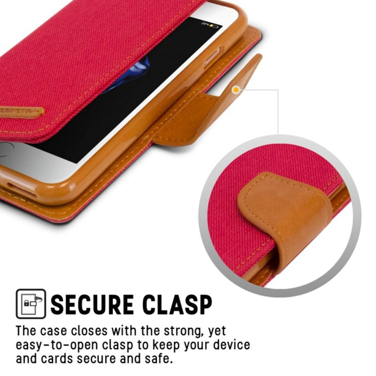 GOOSPERY CANVAS DIARY for  iPhone 8 & 7  Canvas Texture Horizontal Flip Leather Case with Card Slots & Wallet & Holder