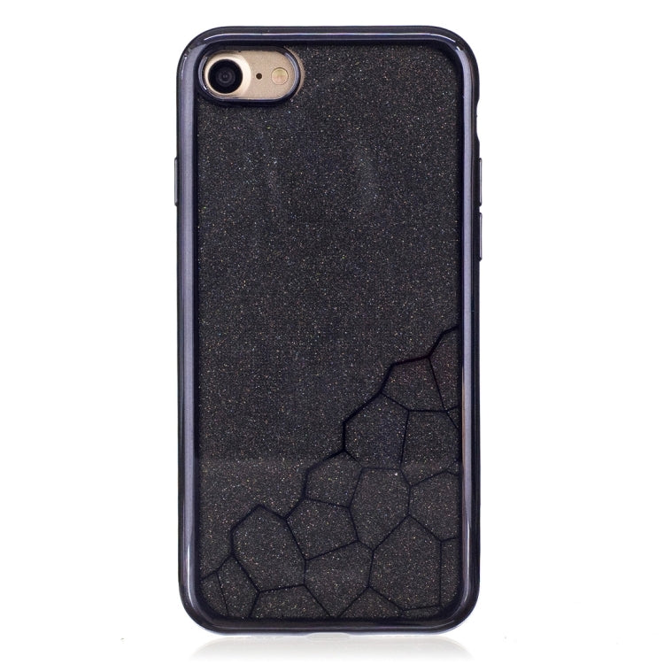 For  iPhone 8 & 7  Electroplating Small Cubes TPU Protective Back Cover Case
