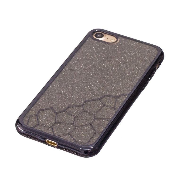 For  iPhone 8 & 7  Electroplating Small Cubes TPU Protective Back Cover Case