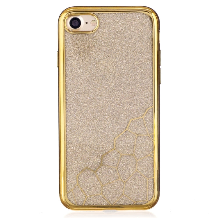 For  iPhone 8 & 7  Electroplating Small Cubes TPU Protective Back Cover Case