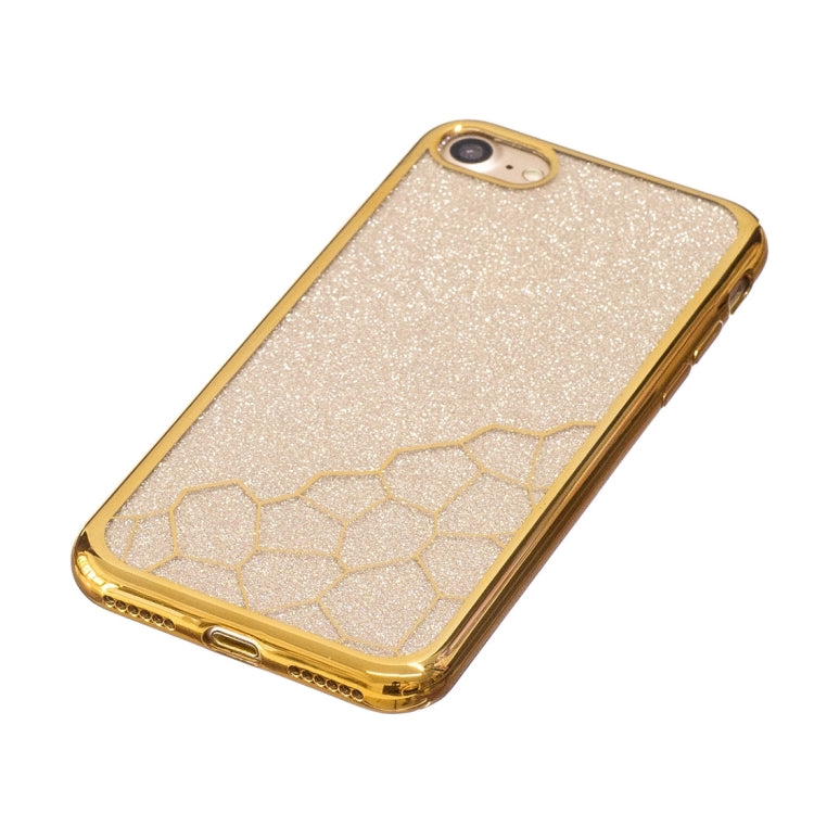 For  iPhone 8 & 7  Electroplating Small Cubes TPU Protective Back Cover Case