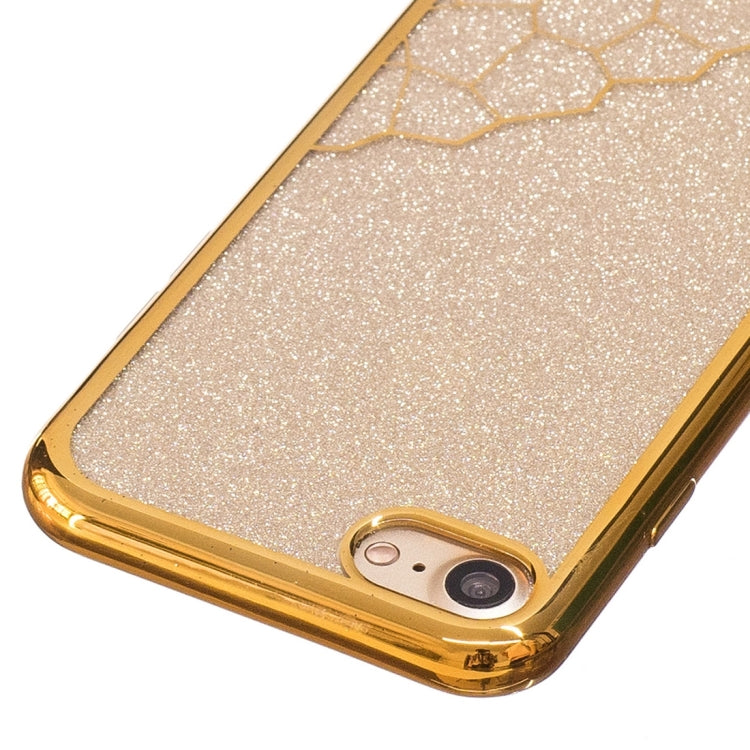 For  iPhone 8 & 7  Electroplating Small Cubes TPU Protective Back Cover Case