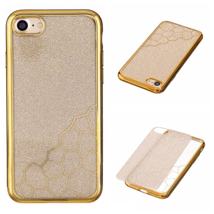 For  iPhone 8 & 7  Electroplating Small Cubes TPU Protective Back Cover Case