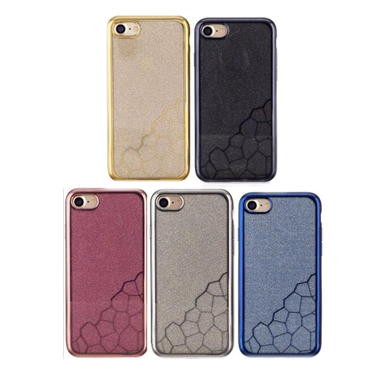 For  iPhone 8 & 7  Electroplating Small Cubes TPU Protective Back Cover Case