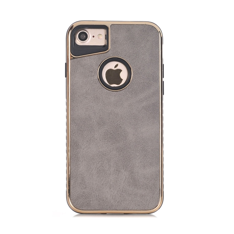 For  iPhone 8 & 7  Crazy Horse Texture Electroplating Back Cover