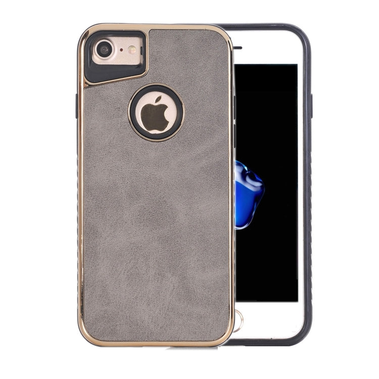 For  iPhone 8 & 7  Crazy Horse Texture Electroplating Back Cover