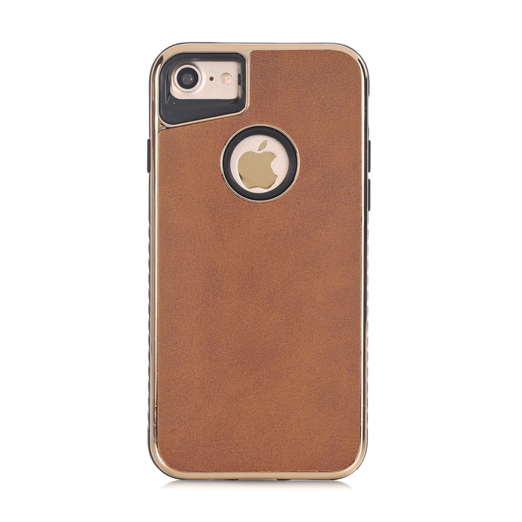 For  iPhone 8 & 7  Crazy Horse Texture Electroplating Back Cover