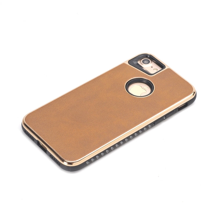For  iPhone 8 & 7  Crazy Horse Texture Electroplating Back Cover