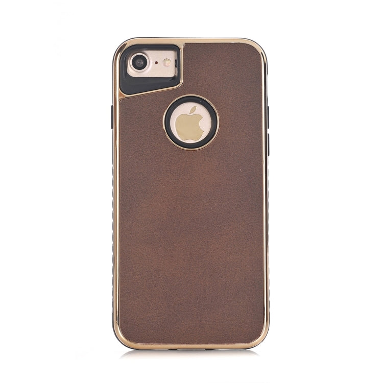 For  iPhone 8 & 7  Crazy Horse Texture Electroplating Back Cover