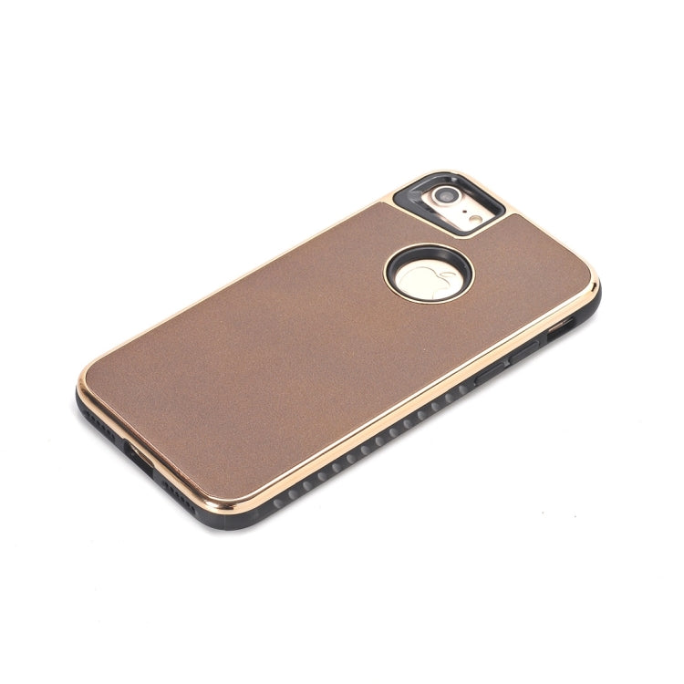 For  iPhone 8 & 7  Crazy Horse Texture Electroplating Back Cover