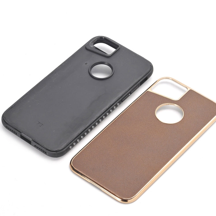 For  iPhone 8 & 7  Crazy Horse Texture Electroplating Back Cover