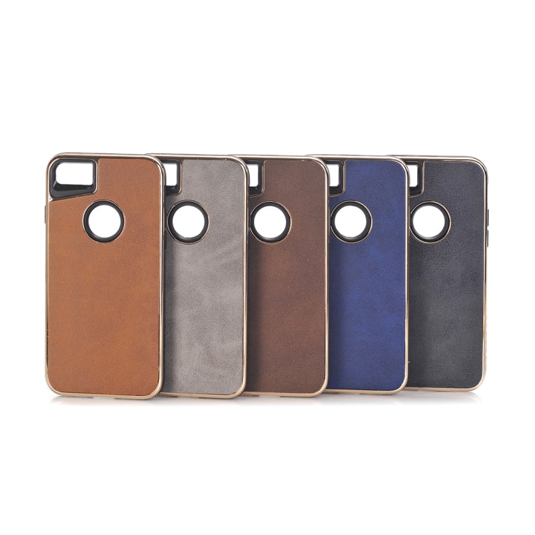 For  iPhone 8 & 7  Crazy Horse Texture Electroplating Back Cover