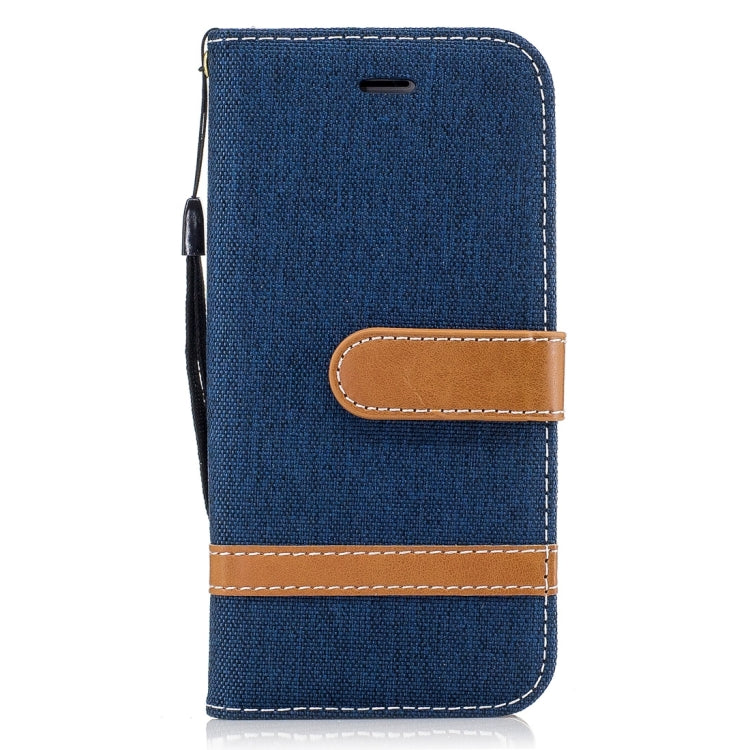 For  iPhone 8 & 7  Denim Texture Leather Case with Holder & Card Slots & Wallet & Lanyard