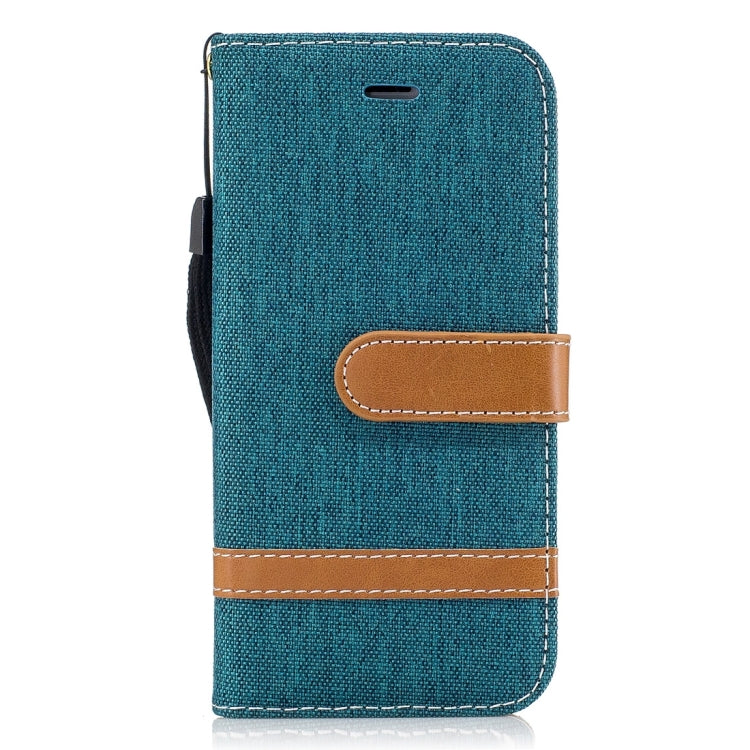 For  iPhone 8 & 7  Denim Texture Leather Case with Holder & Card Slots & Wallet & Lanyard