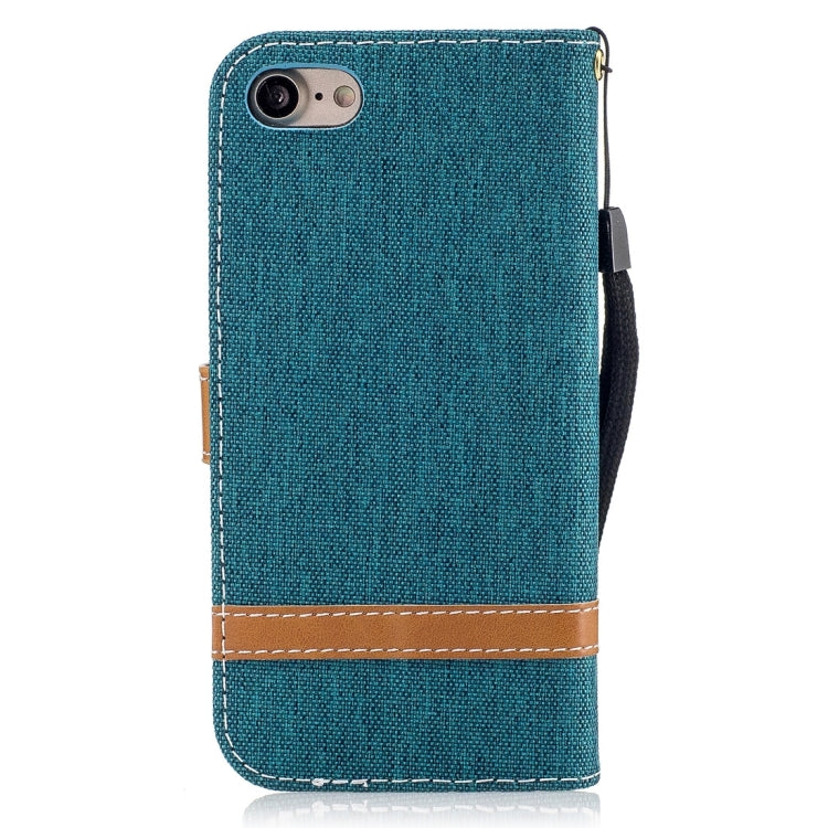 For  iPhone 8 & 7  Denim Texture Leather Case with Holder & Card Slots & Wallet & Lanyard