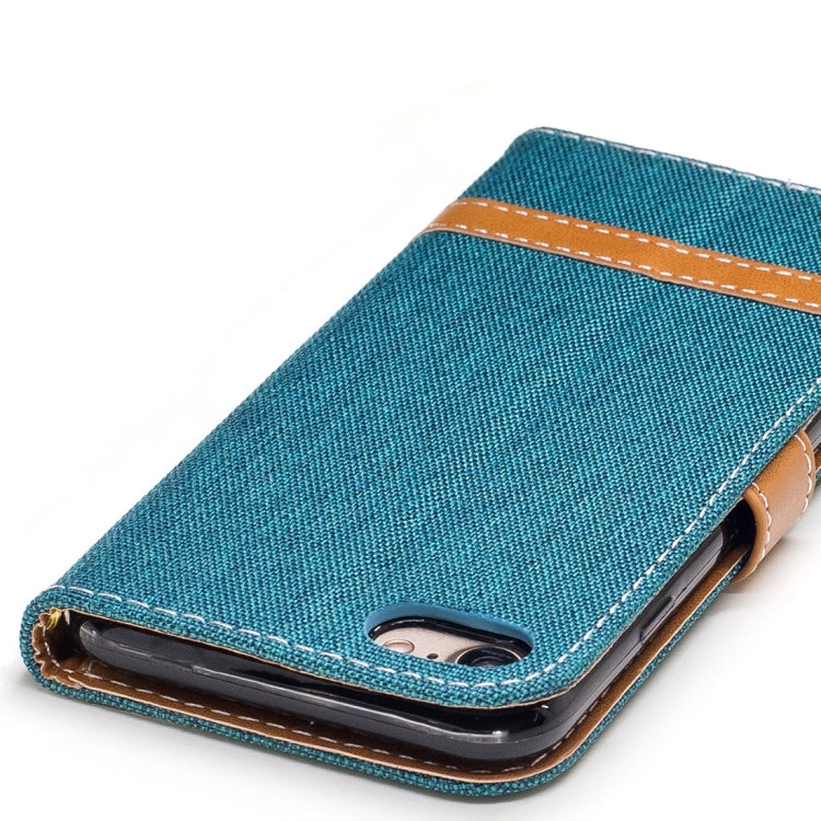 For  iPhone 8 & 7  Denim Texture Leather Case with Holder & Card Slots & Wallet & Lanyard