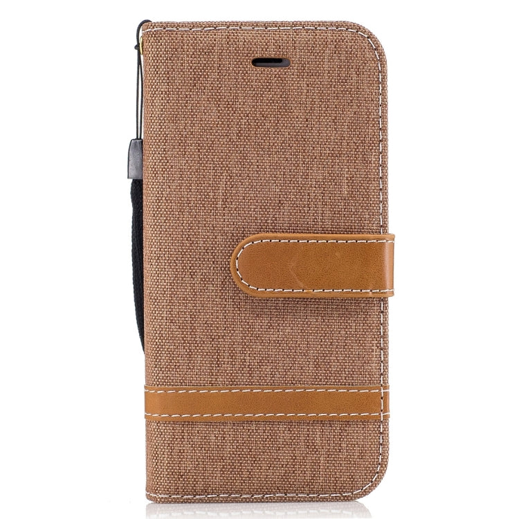 For  iPhone 8 & 7  Denim Texture Leather Case with Holder & Card Slots & Wallet & Lanyard