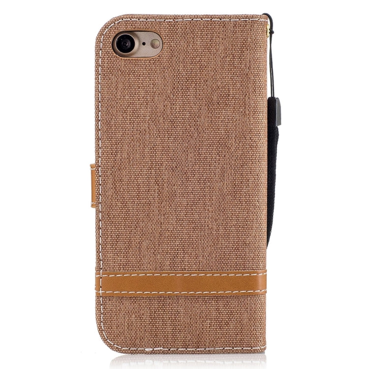 For  iPhone 8 & 7  Denim Texture Leather Case with Holder & Card Slots & Wallet & Lanyard