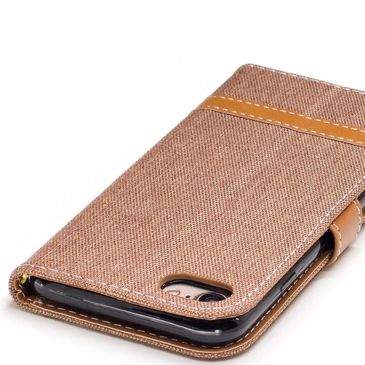 For  iPhone 8 & 7  Denim Texture Leather Case with Holder & Card Slots & Wallet & Lanyard