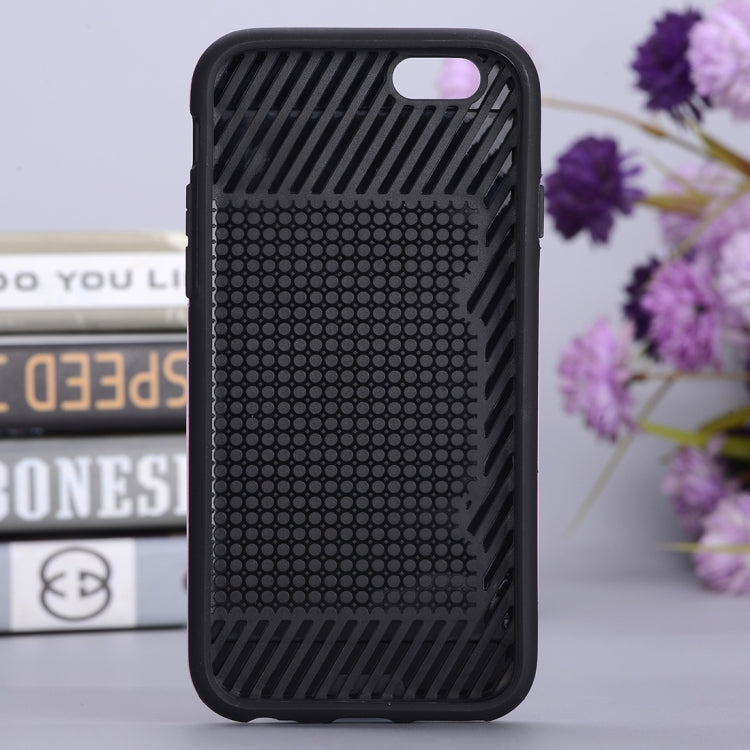 Texture Metal Protective Back Case for iPhone 8 & 7, with Ring Holder Stand & Card Slot