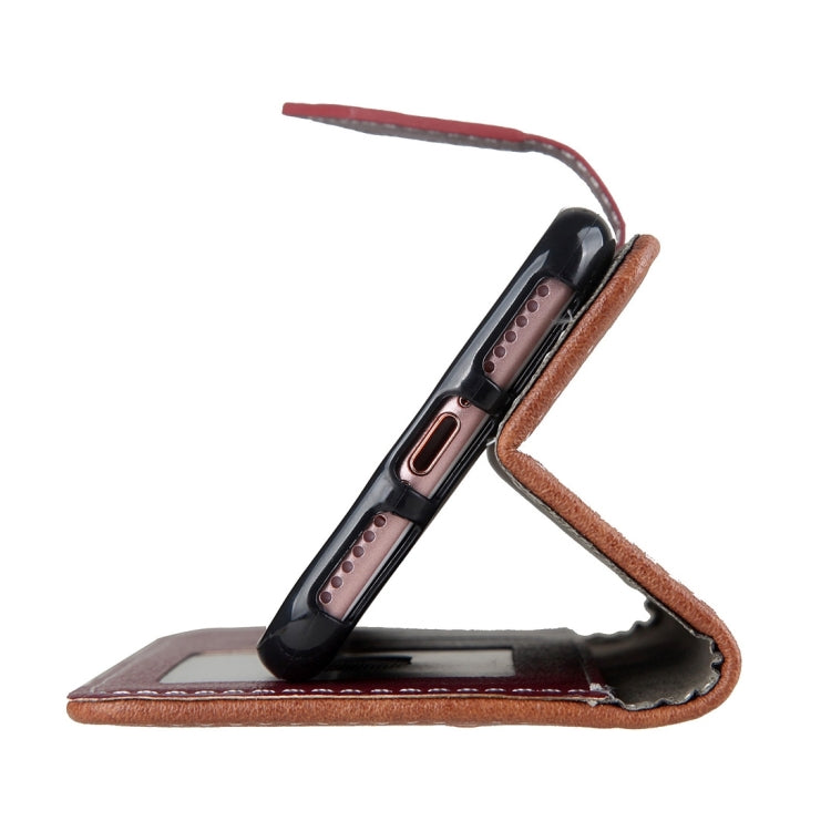 For  iPhone 8 & 7  Retro Crazy Horse Texture Contrast Color Horizontal Flip Leather Case with Holder & Card Slots & Wallet & Photo Frame & Lanyard