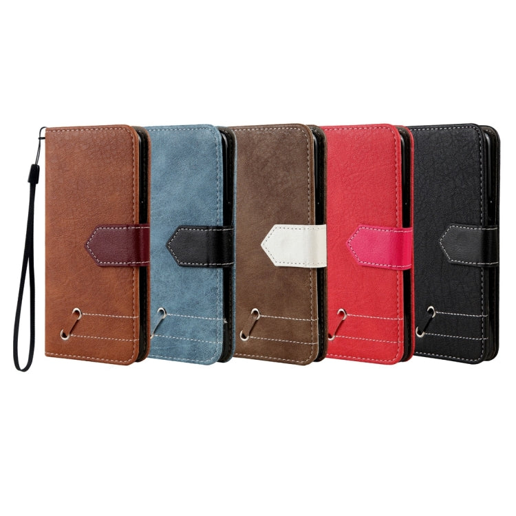 For  iPhone 8 & 7  Retro Crazy Horse Texture Contrast Color Horizontal Flip Leather Case with Holder & Card Slots & Wallet & Photo Frame & Lanyard
