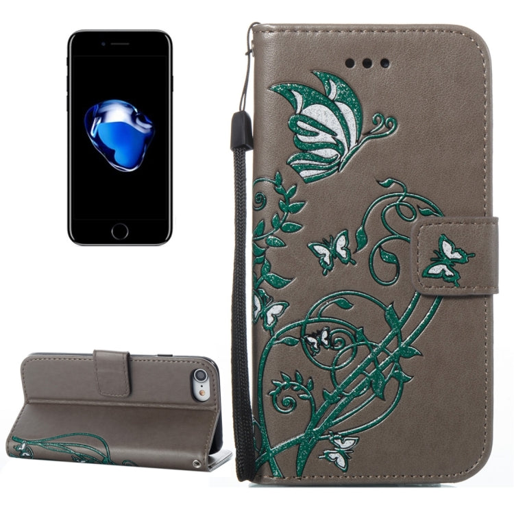 For  iPhone 8 & 7  Voltage Crazy Horse Texture Horizontal Flip Leather Case with Holder & Card Slots & Wallet & Lanyard
