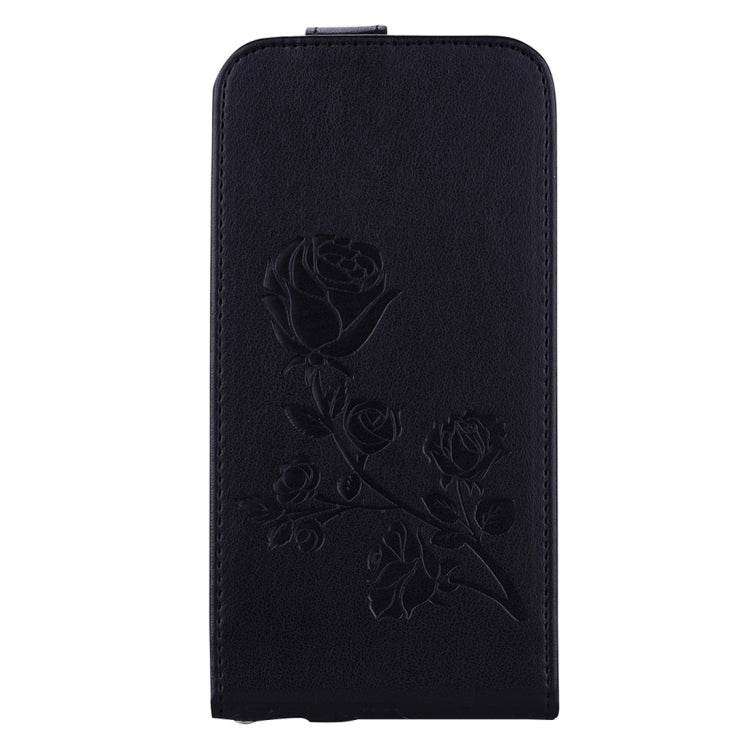 For  iPhone 8 & 7  Roses Pressed Flowers Pattern Vertical Flip Leather Case with Card Slot & Lanyard