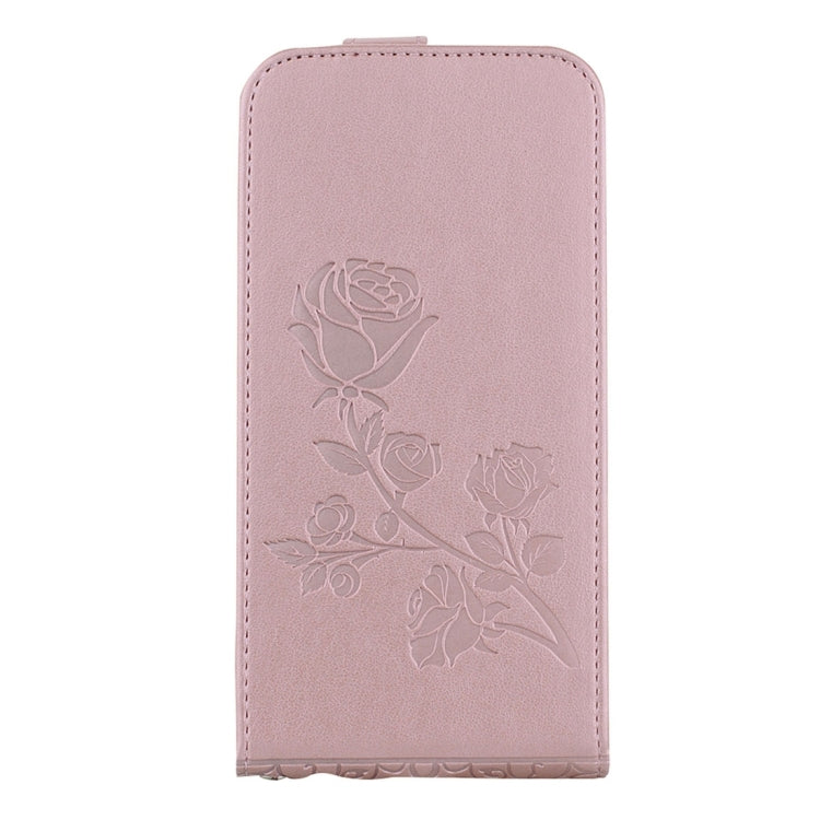 For  iPhone 8 & 7  Roses Pressed Flowers Pattern Vertical Flip Leather Case with Card Slot & Lanyard