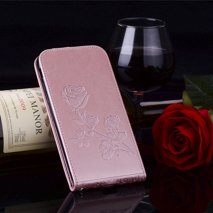 For  iPhone 8 & 7  Roses Pressed Flowers Pattern Vertical Flip Leather Case with Card Slot & Lanyard