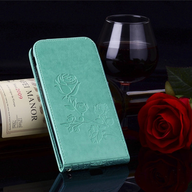 For  iPhone 8 & 7  Roses Pressed Flowers Pattern Vertical Flip Leather Case with Card Slot & Lanyard