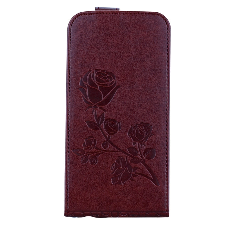 For  iPhone 8 & 7  Roses Pressed Flowers Pattern Vertical Flip Leather Case with Card Slot & Lanyard