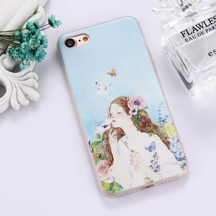For  iPhone 8 & 7  TPU Frosted Embossed