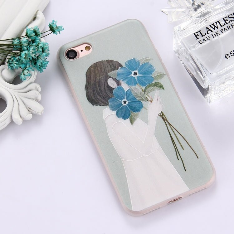 For  iPhone 8 & 7  TPU Frosted Embossed