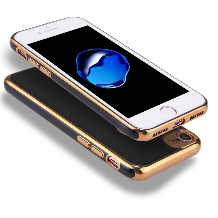 For  iPhone 8 & 7  360 Degree Shockproof Detachable Electroplating TPU + PC Combination Protective Case with White PC Cover