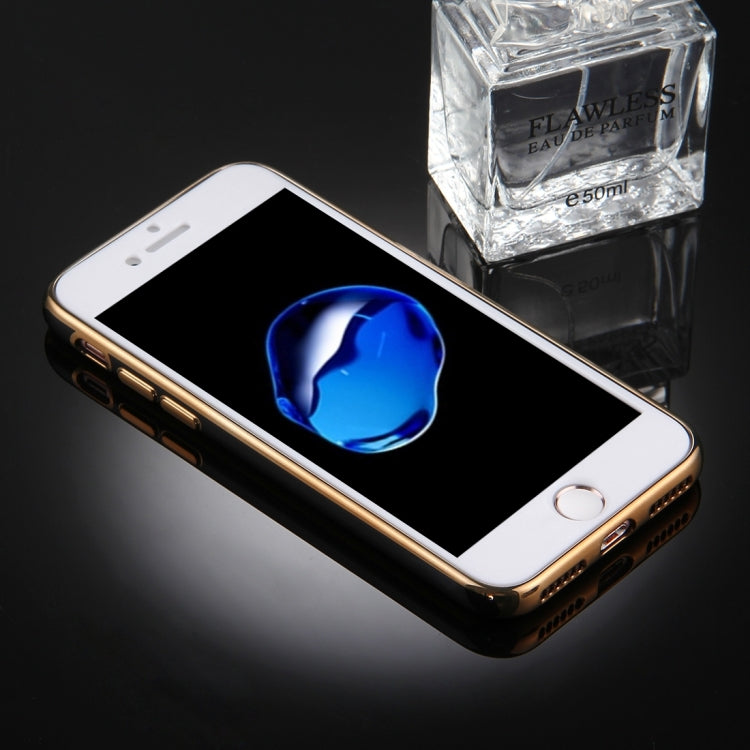 For  iPhone 8 & 7  360 Degree Shockproof Detachable Electroplating TPU + PC Combination Protective Case with White PC Cover