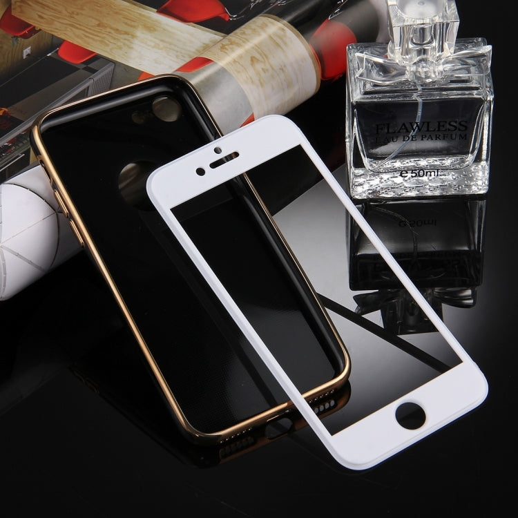 For  iPhone 8 & 7  360 Degree Shockproof Detachable Electroplating TPU + PC Combination Protective Case with White PC Cover