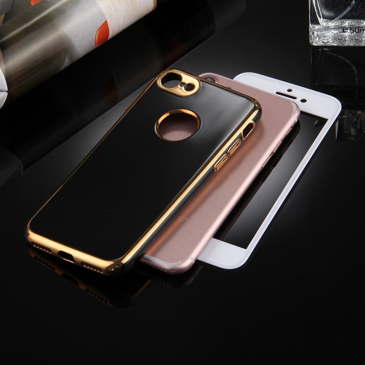 For  iPhone 8 & 7  360 Degree Shockproof Detachable Electroplating TPU + PC Combination Protective Case with White PC Cover