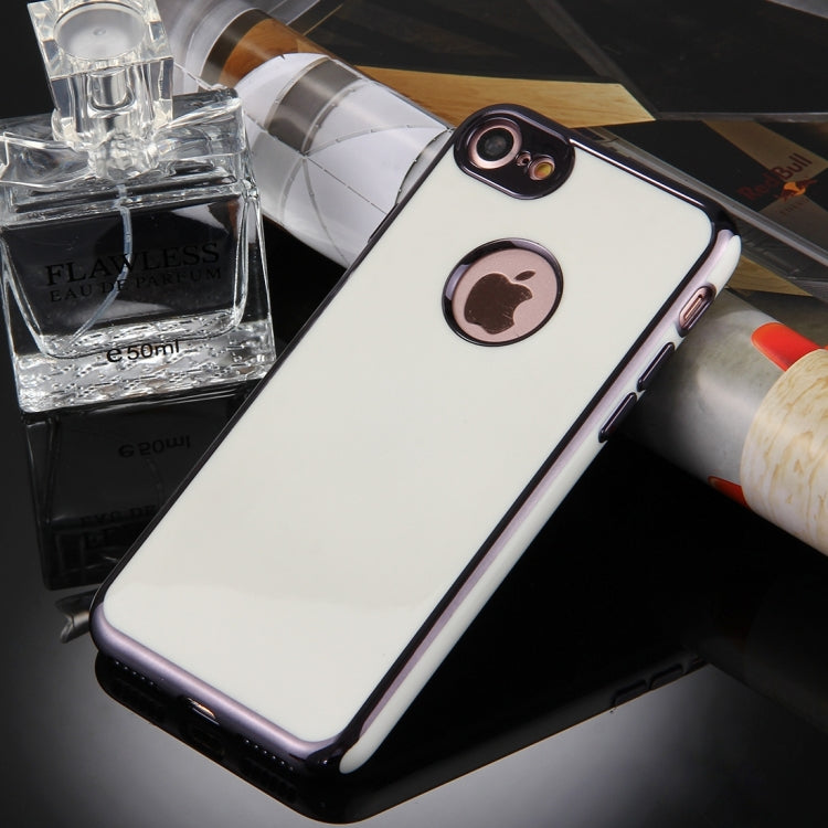For  iPhone 8 & 7  360 Degree Shockproof Detachable Electroplating TPU + PC Combination Protective Case with White PC Cover